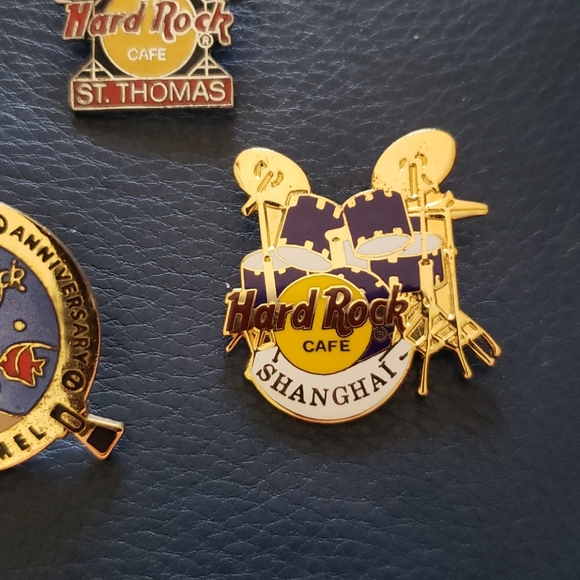 3 piece Hard Rock Cafe pins/ Drum set inspired - Picture 2 of 4